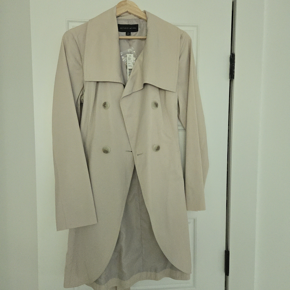Antonio Melani Light Taupe Trench Coat – Size M – NWT